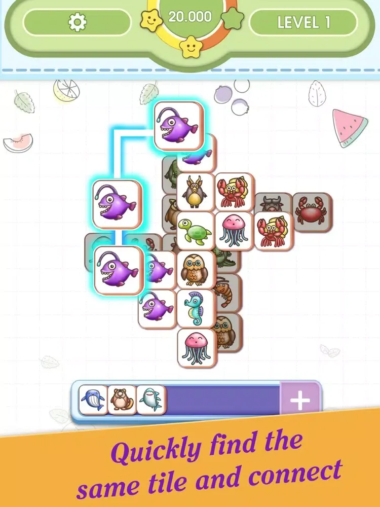 3 Tile : Animal Matching iPad  스크린샷