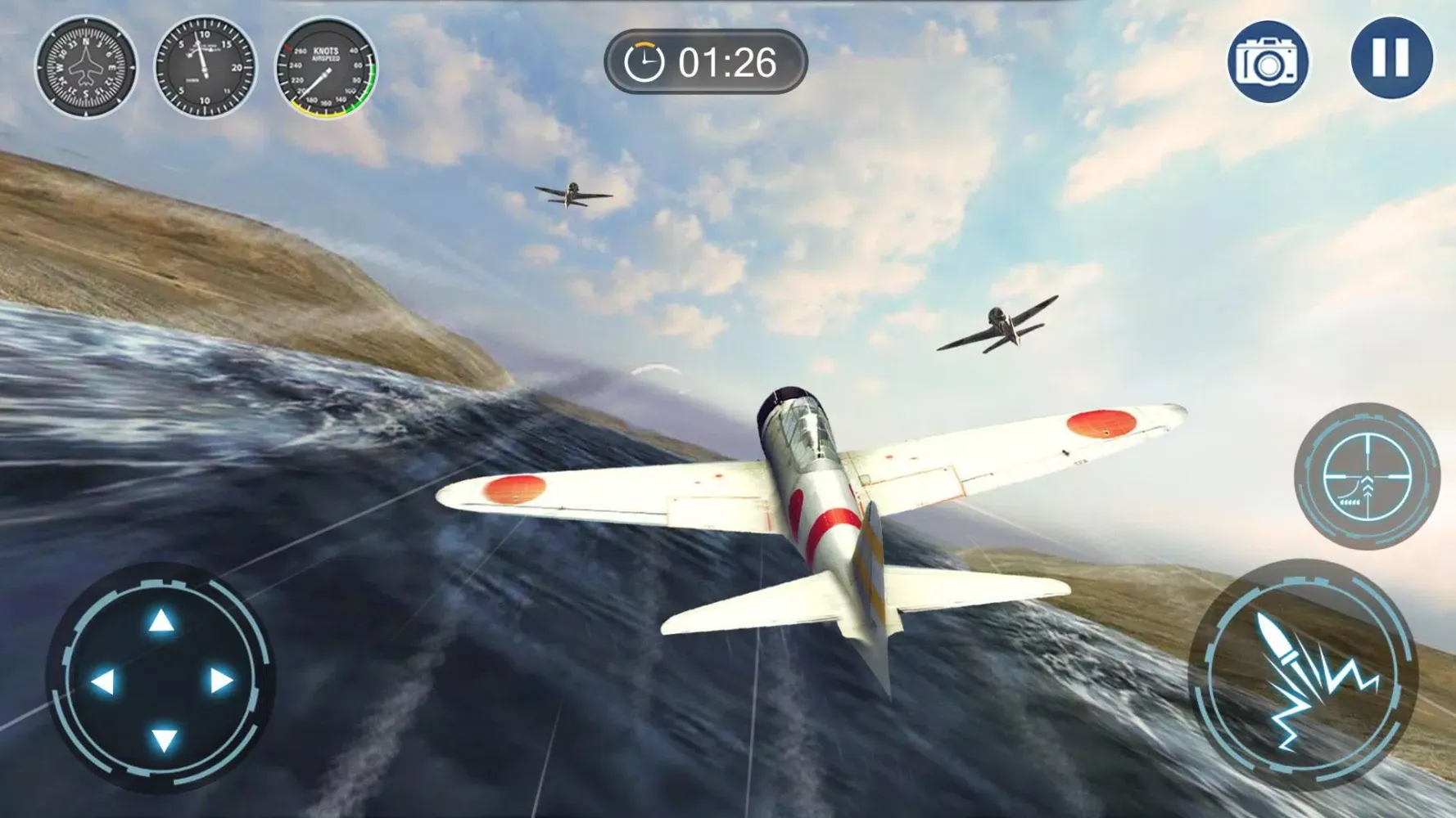 Capturas de tela do Skyward War