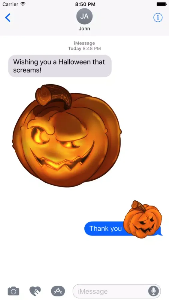 Halloween Pumpkins Sticker Pack应用截图