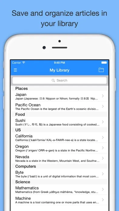 Tangkapan layar WikiExplorer for Wikipedia