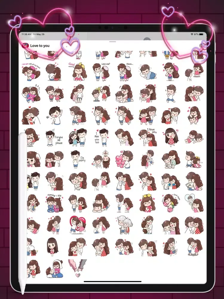 Captures d'écran de Animated Love Stickers Packs iPad 