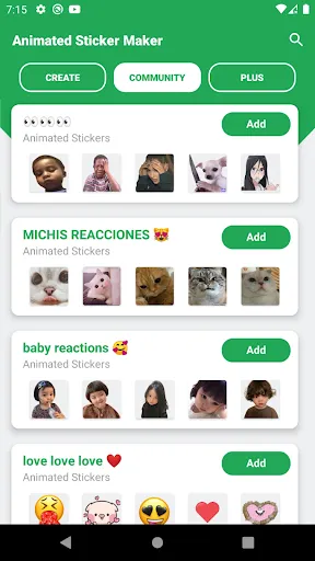 Capturas de tela do Animated Stickers Maker & GIF