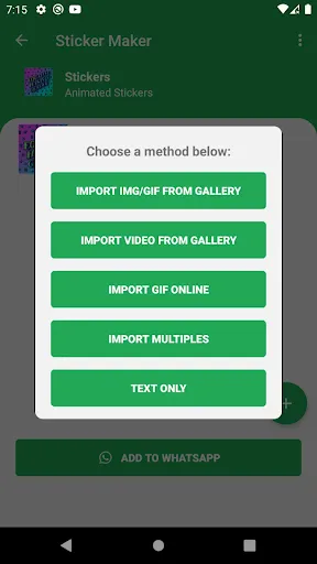Capturas de tela do Animated Stickers Maker & GIF