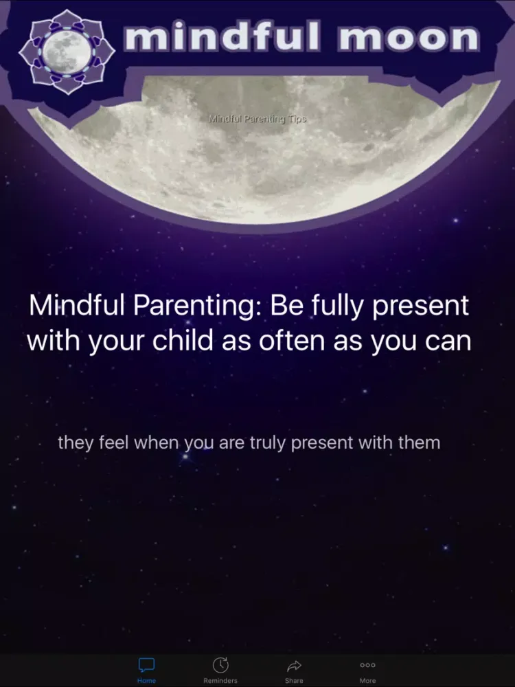 Mindful Moon - Stress Relief & Happiness through Inspirational Quotes & Positive Daily Reminders iPad  Screenshots