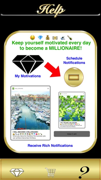 Ảnh chụp màn hình của Become A Millionaire - Motivational Quotes