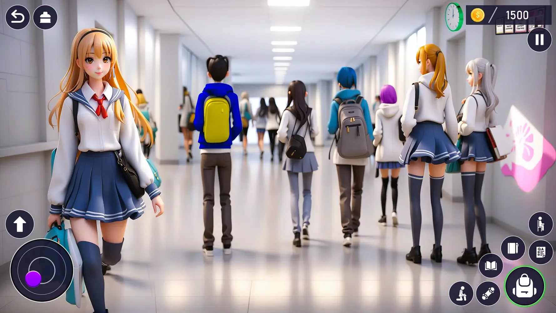 Ảnh chụp màn hình của High School Love Anime Games