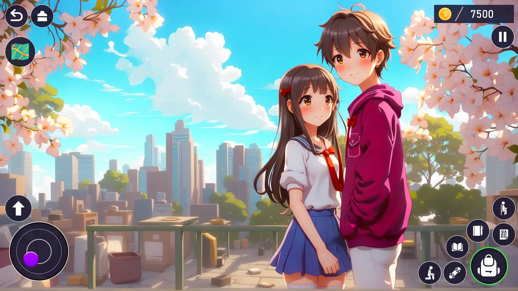 Ảnh chụp màn hình của High School Love Anime Games