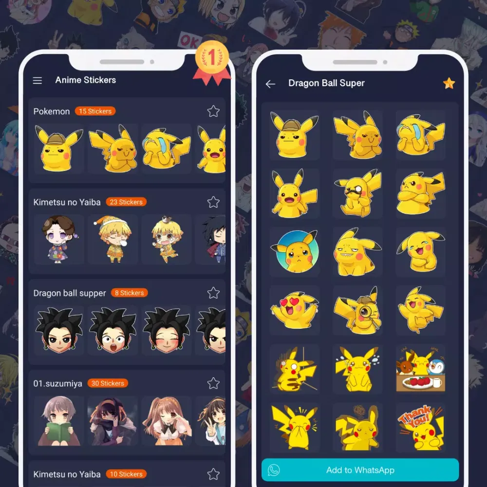 Capturas de pantalla de Anime Stickers for Whatsapp