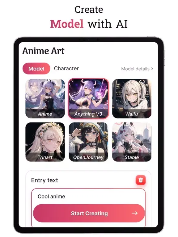 Ảnh chụp màn hình của Anime Art & AI Art Generator iPad 