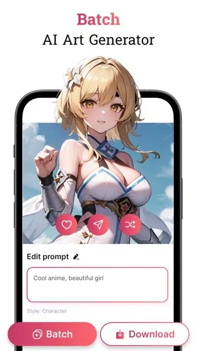 Ảnh chụp màn hình của Anime Art & AI Art Generator