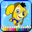 Anime Paw Dog Coloring Version