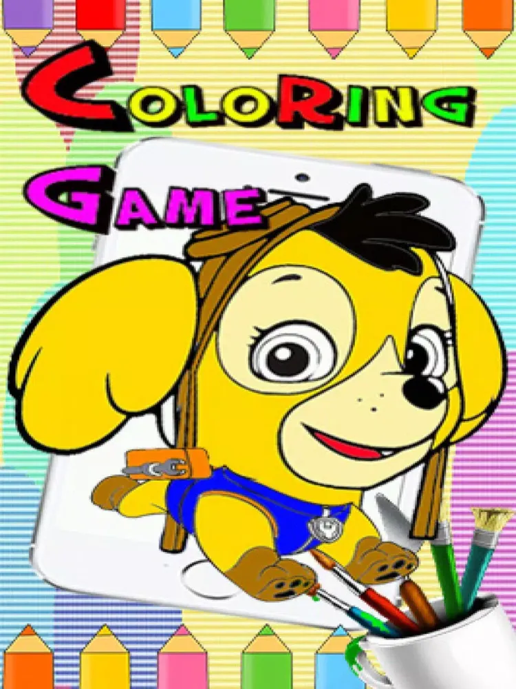 Tangkapan skrin Anime Paw Dog Coloring Version iPad 