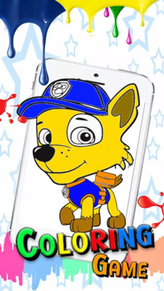 Tangkapan skrin Anime Paw Dog Coloring Version