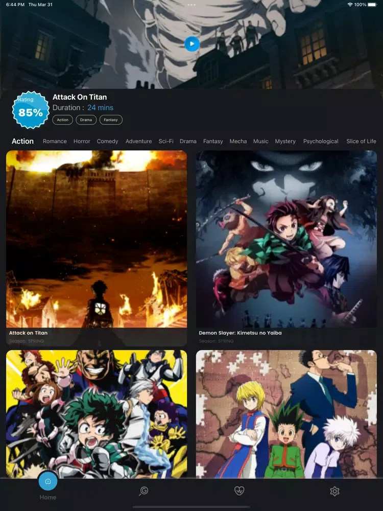Anime Slayer ® iPad  스크린샷
