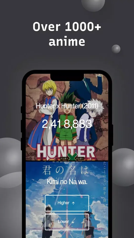 Higher or Lower Anime Edition Screenshots