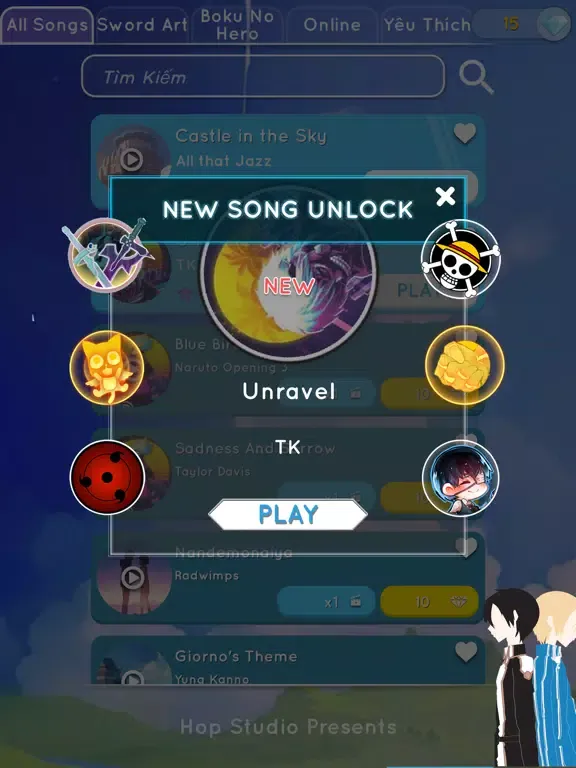 Anime Tiles Hop iPad  스크린샷