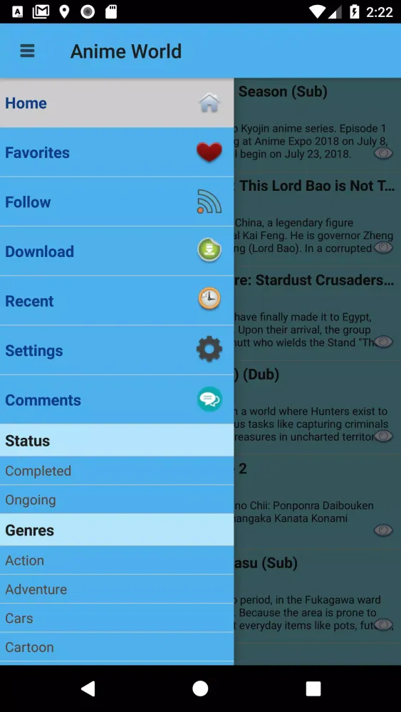 Captures d'écran de Anime World