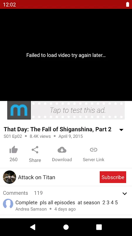 Tangkapan skrin Anime Fanz Tube