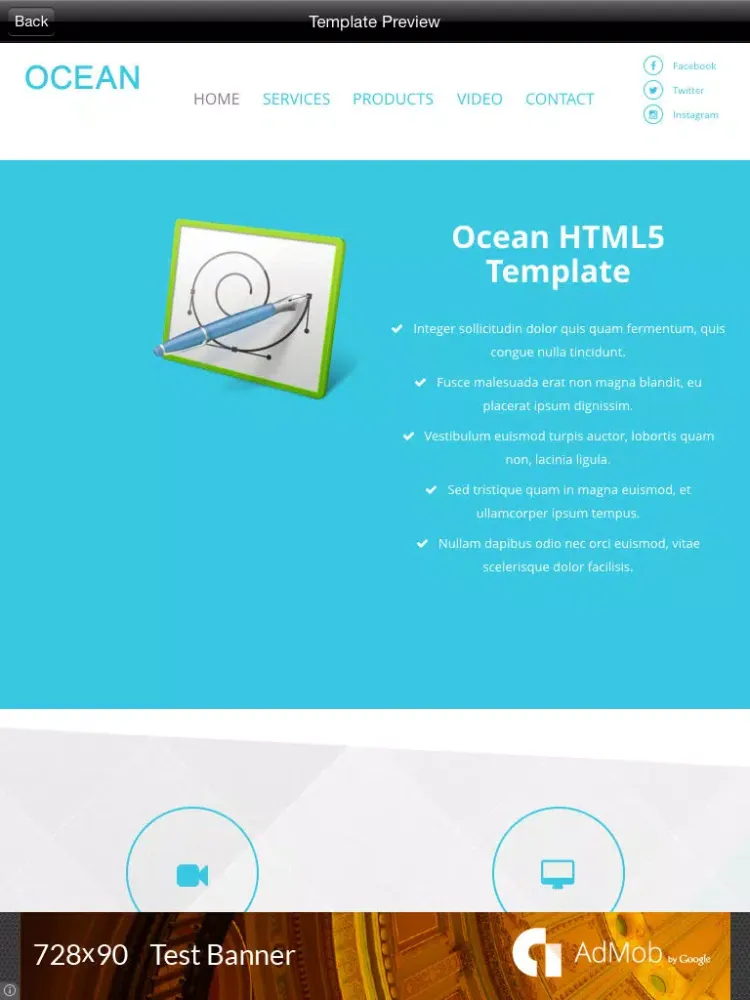 Free Css Templates iPad  स्क्रीनशॉट