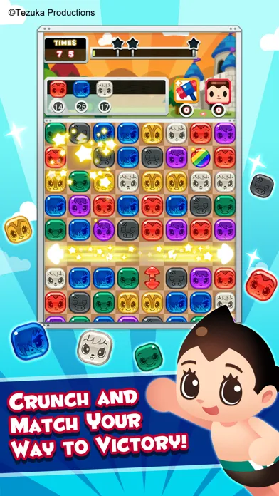Tezuka World: Astro Crunch - Free Match 3 Game স্ক্রিনশট