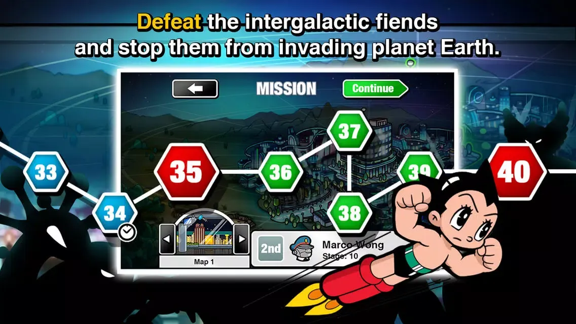 Zrzuty ekranu Astro Boy Siege: Alien Attack