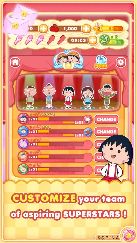 Zrzuty ekranu Chibi Maruko Chan Dream Stage