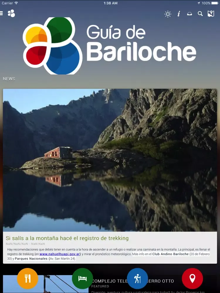 ภาพหน้าจอของ Guía de Bariloche iPad 