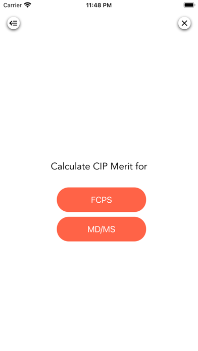 CIP Calculator Screenshots