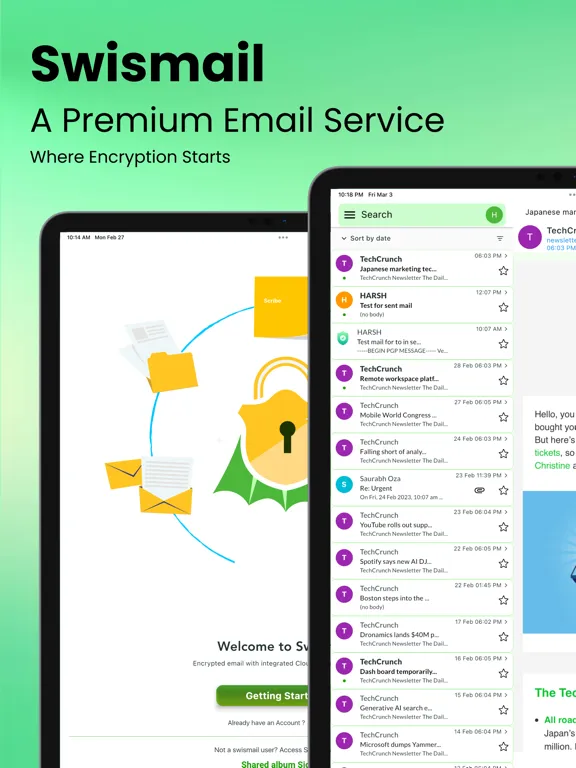 Swismail iPad  스크린샷