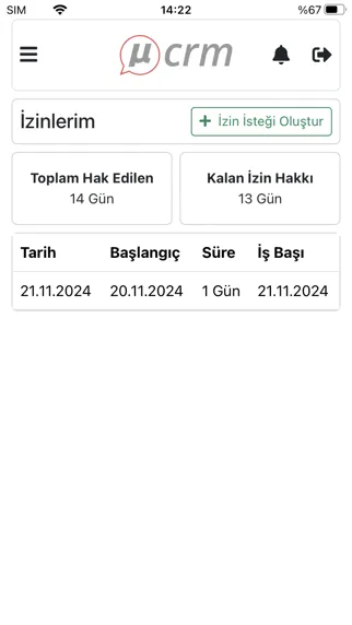 Zrzuty ekranu uCRM PDKS