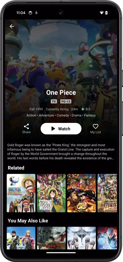 Zrzuty ekranu AniVerse