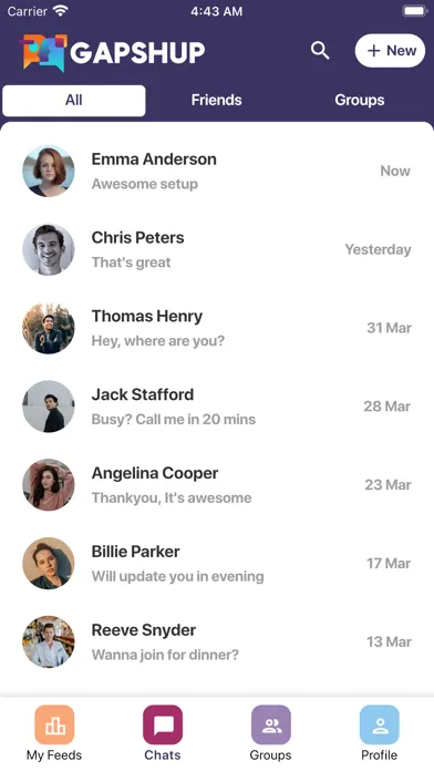 Gapshup Screenshots