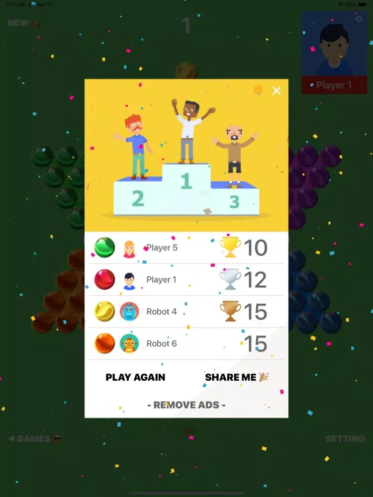 Chinese Checkers. iPad  Screenshots