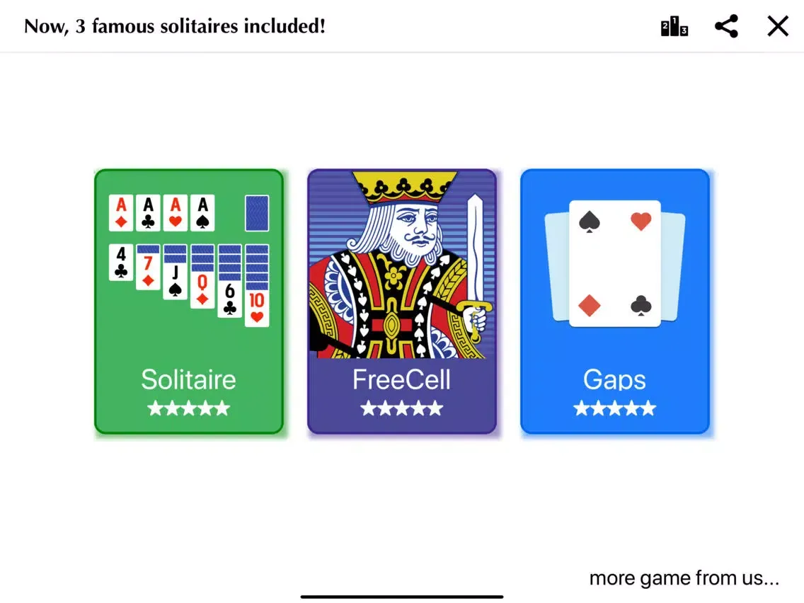 ภาพหน้าจอของ Gaps Solitaire iPad 
