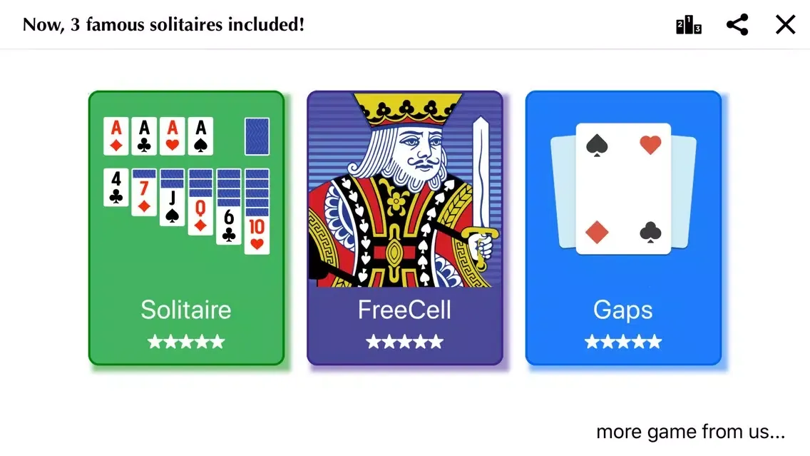ภาพหน้าจอของ Gaps Solitaire