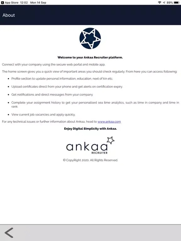 ankaarecruiter iPad  Ekran Görüntüleri