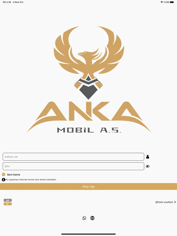 Capturas de tela do Anka Arac Takip iPad 