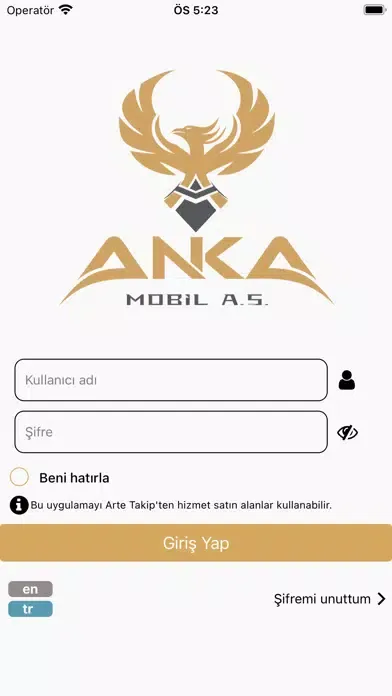 Captures d'écran de Anka Araç Takip