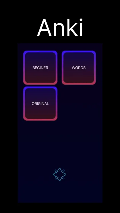 Zrzuty ekranu Anki Flashcard