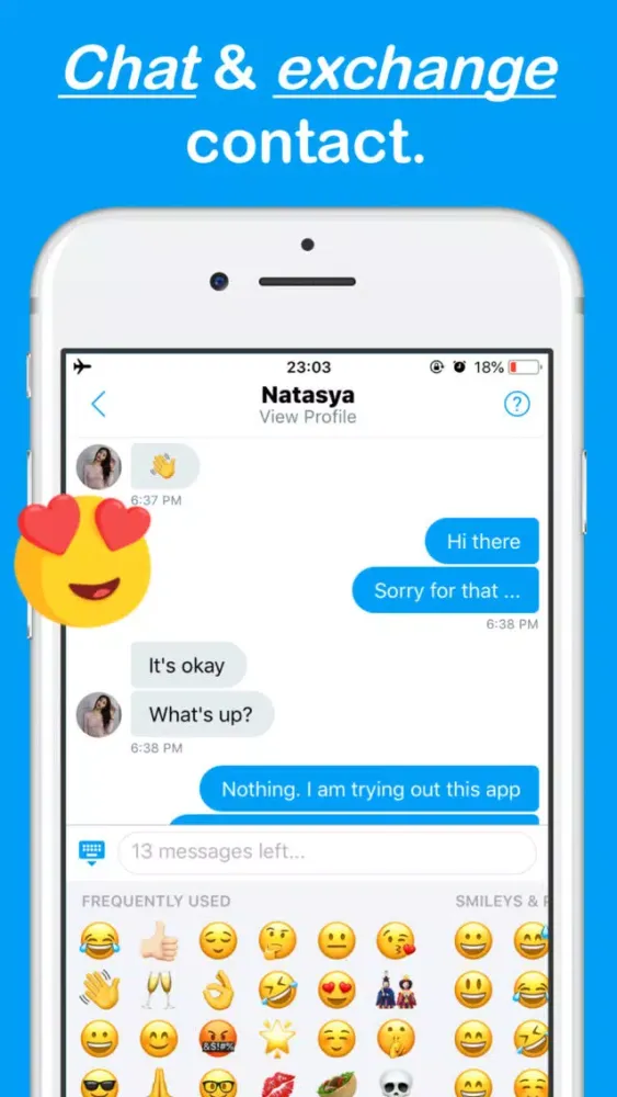 Tangkapan skrin ChatCamp - Simple dating app.
