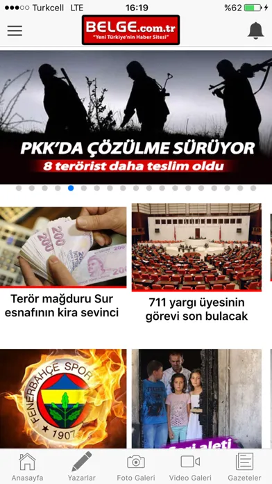 Capturas de tela do Belge.com.tr