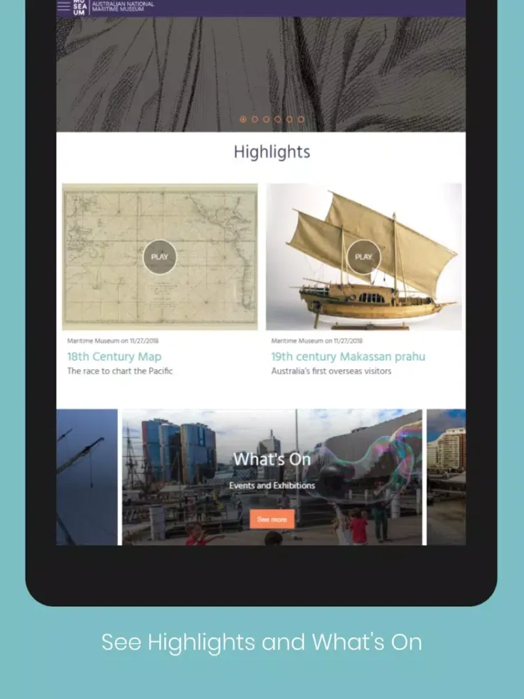 Capturas de tela do Maritime Museum Visitor App iPad 