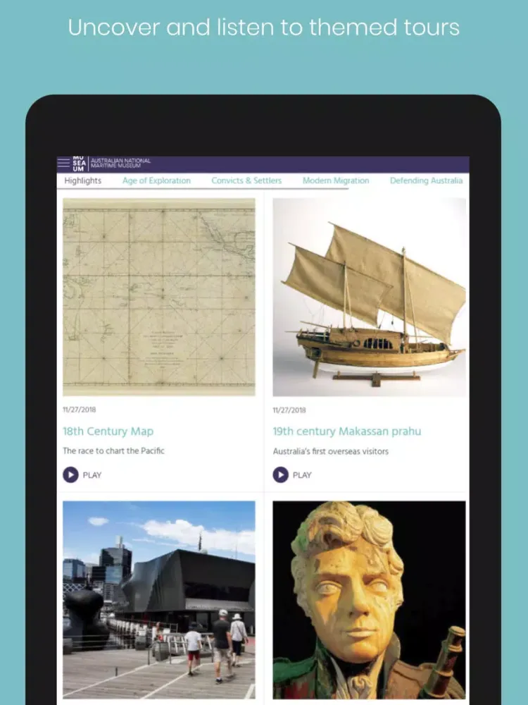 Capturas de tela do Maritime Museum Visitor App iPad 