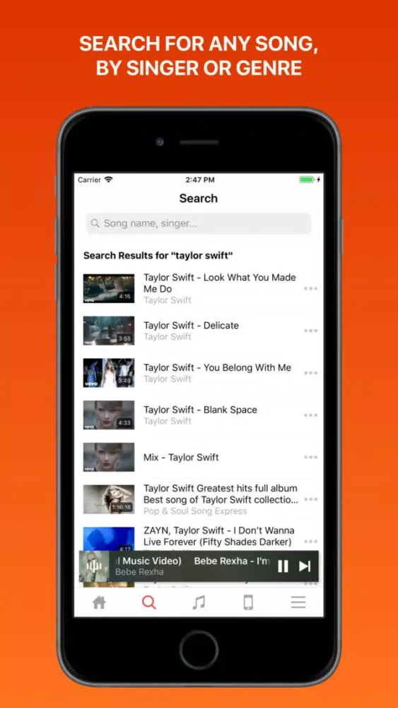Tangkapan layar Tube Music - Video Stream