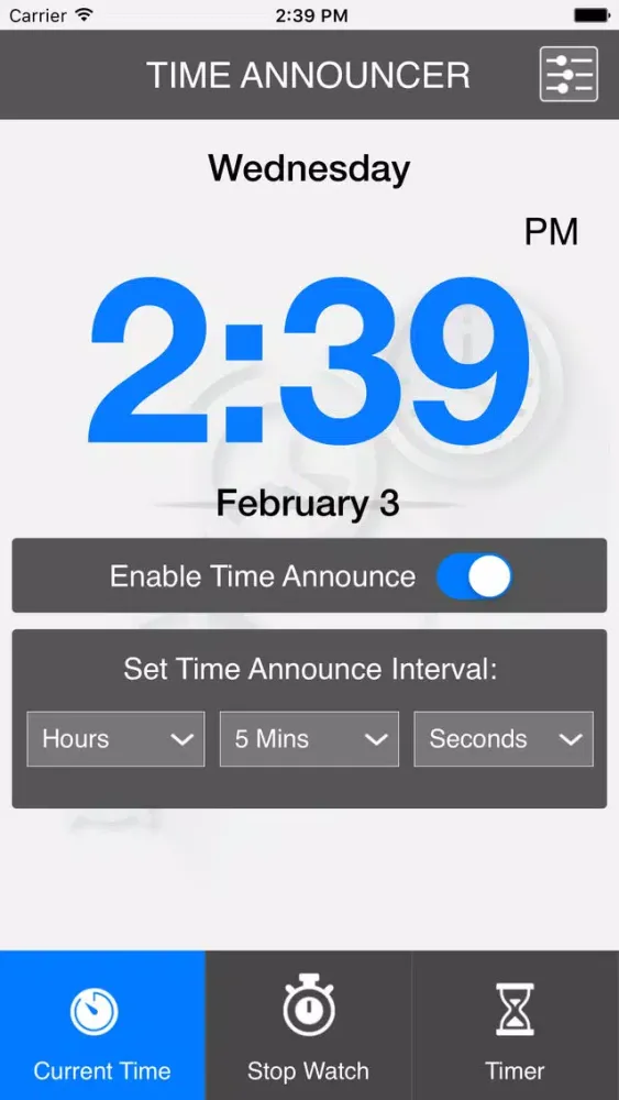 Zrzuty ekranu Announce Time