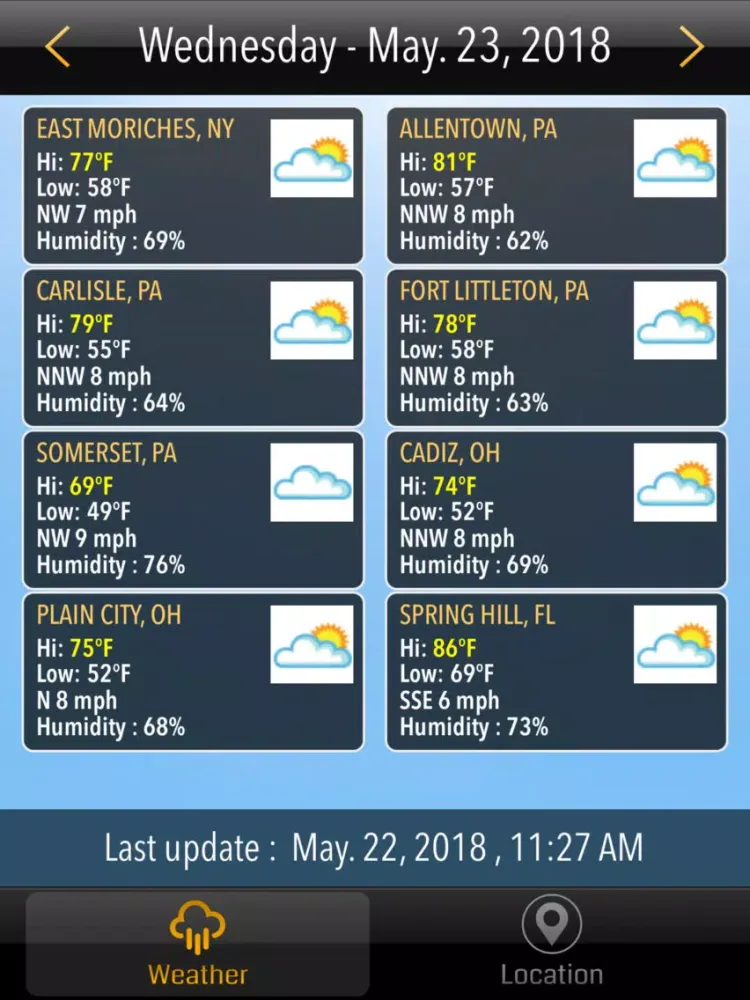 MULTI WEATHER iPad  スクリーンショット