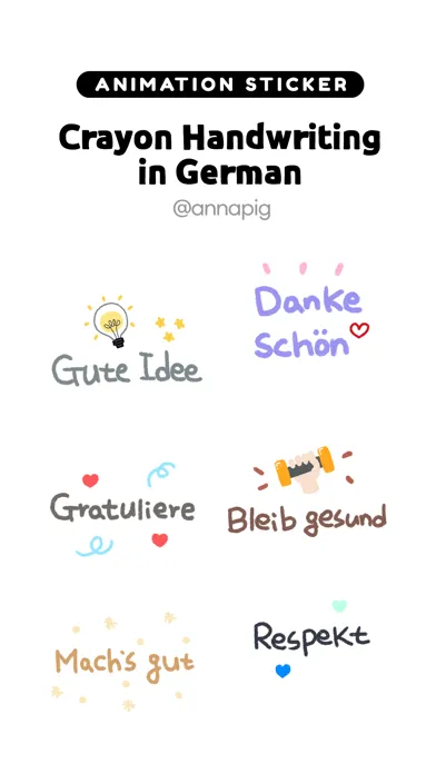 Zrzuty ekranu Crayon Handwriting in German