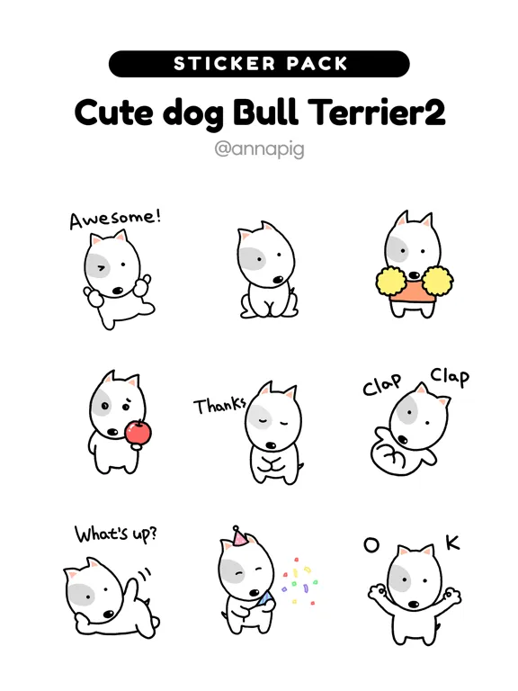 Screenshot di Cute dog Bull Terrier2 iPad 