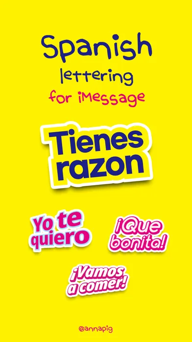 صور Spanish lettering for iMessage