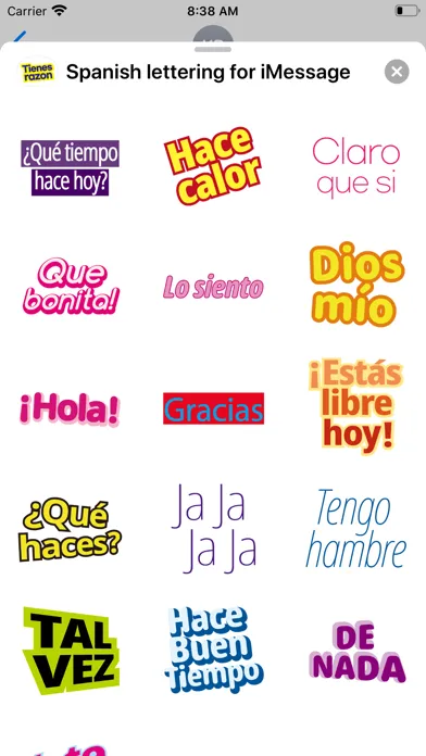 صور Spanish lettering for iMessage